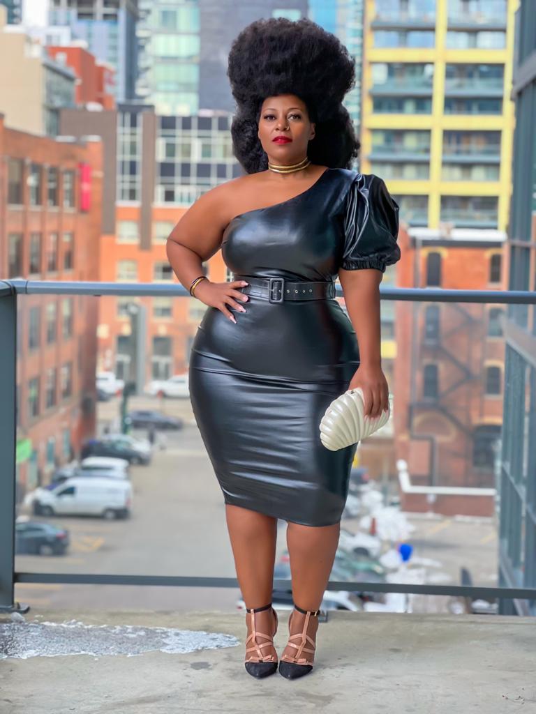 AmaSika Leather Dress Cha'mase Boutique AmaSika Leather Dress Cha'mase Boutique